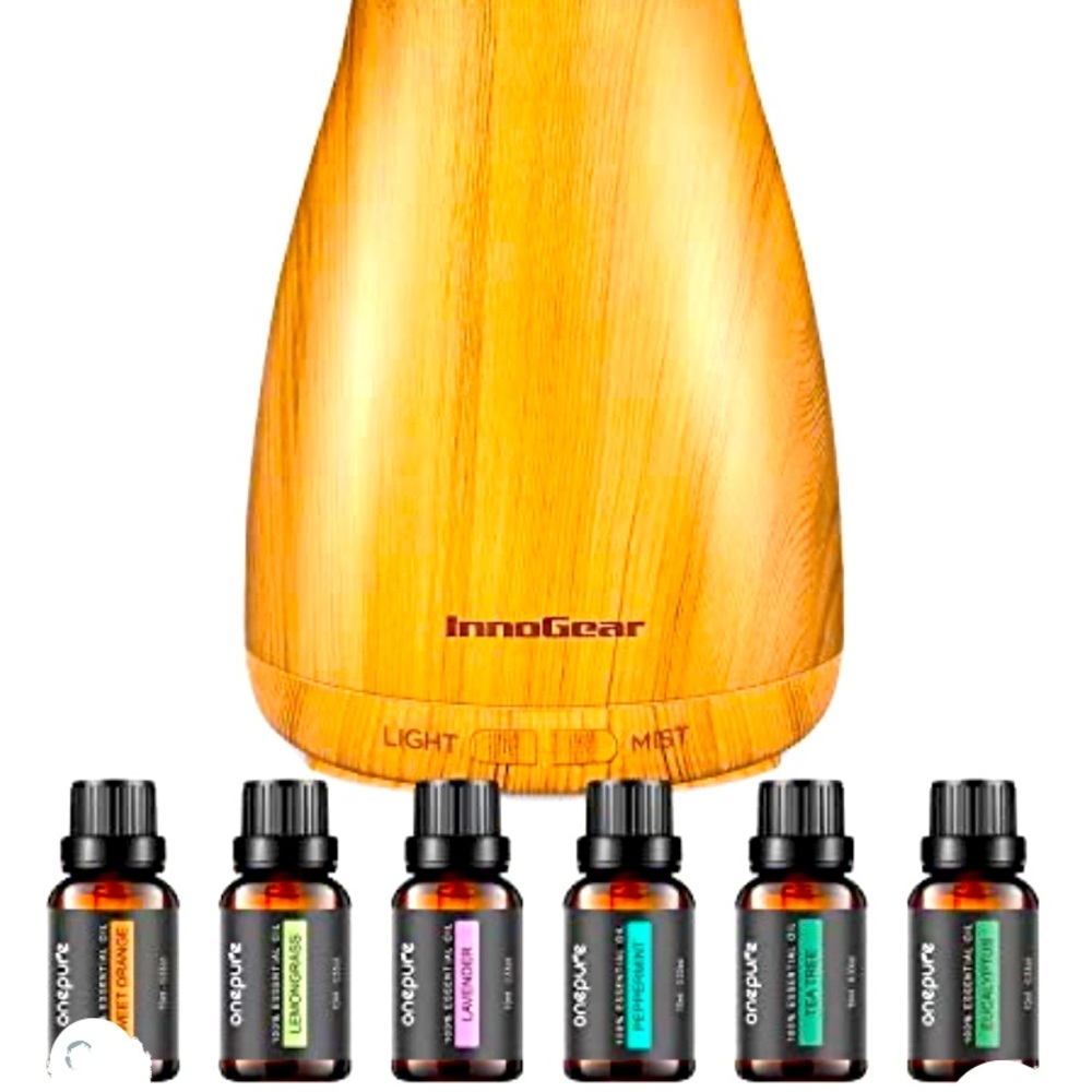 InnoGear Essential Oil Diffuser with 6 Essential Oils New in Box